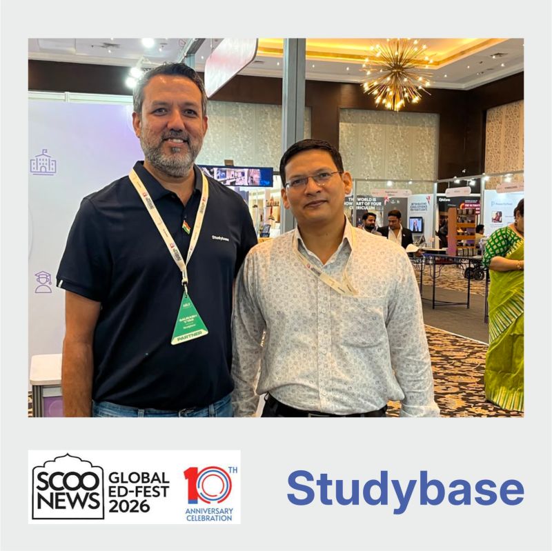 Studybase with Commander Manoj Bisht, Navy Children School Delhi, at Global Ed-Fest 2026