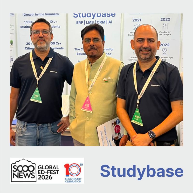 Studybase with Satish Kumar Sharma of Maharana Mewar Public School Udaipur at Global Ed-Fest 2026