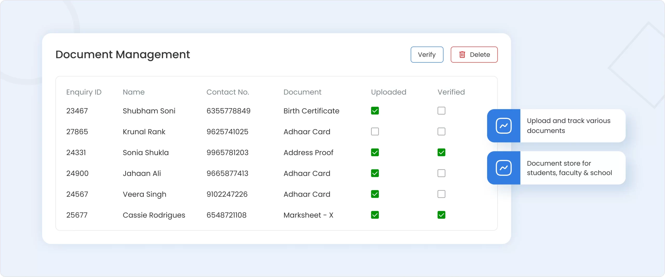 Documents Management Dashboard