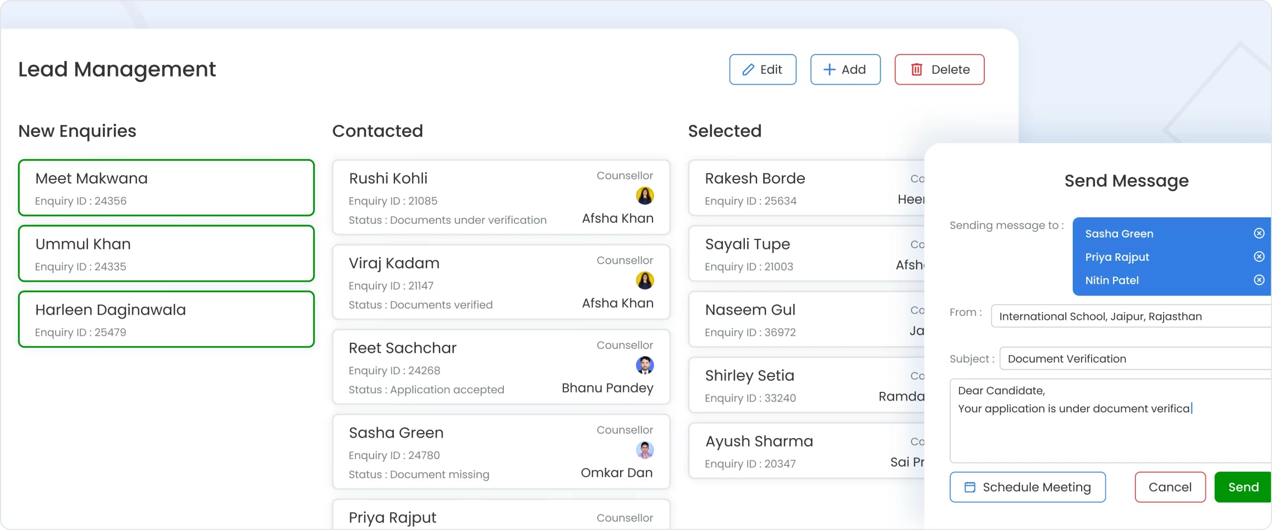 Lead Management Dashboard