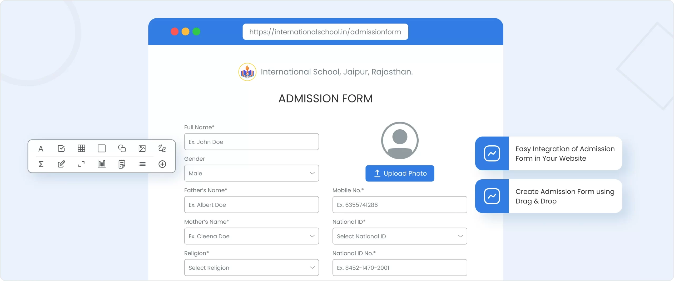 Admission Form Integration